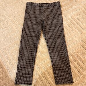 Kids' Black and White Checkered Formal Pants